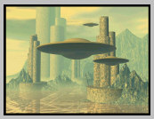 Three Saucers Hovering ...